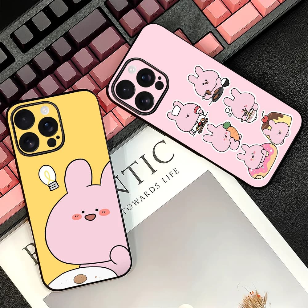 A-Asamimichan kawayii Phone Case For iPhone 16 15 14 13 12 11 PRO MAX PLUS Mini TPU Soft to Skin-friendly case
