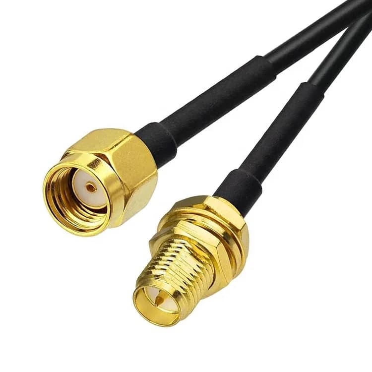 Cavo di prolunga antenna coassiale RP SMA maschio a RP SMA femmina da 3 pezzi per telecamera di sicurezza router WiFi