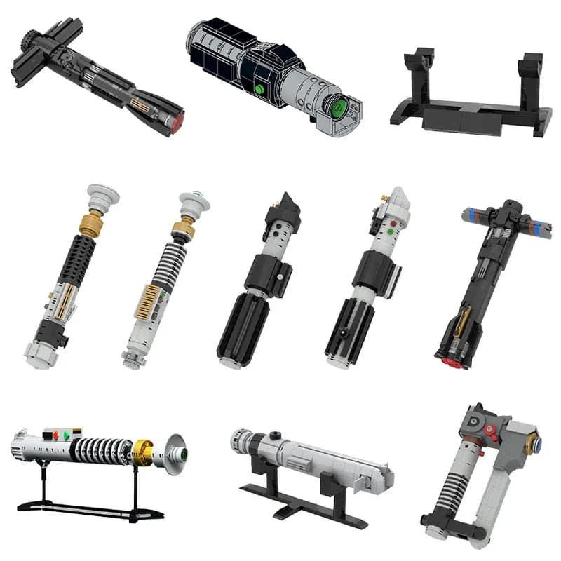 Moc Space War Lightsabered Series Classic Movie arma militare Building Block modello di assemblaggio arma creativa regalo giocattolo per bambini