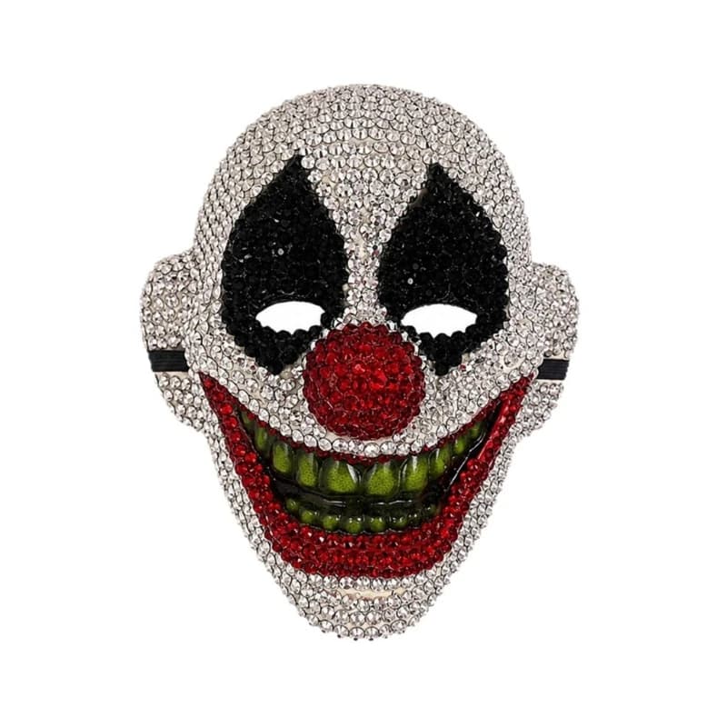 Costume Face Mask with Faceted Detail and Flexible Side Support 55KF