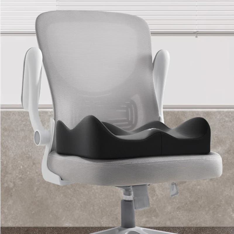 1Pc 3D Ergonomic Memory Foam Seat Cushion Washable Polyester Light Green Grey Breathable Mat For Car Office Home Chair Use