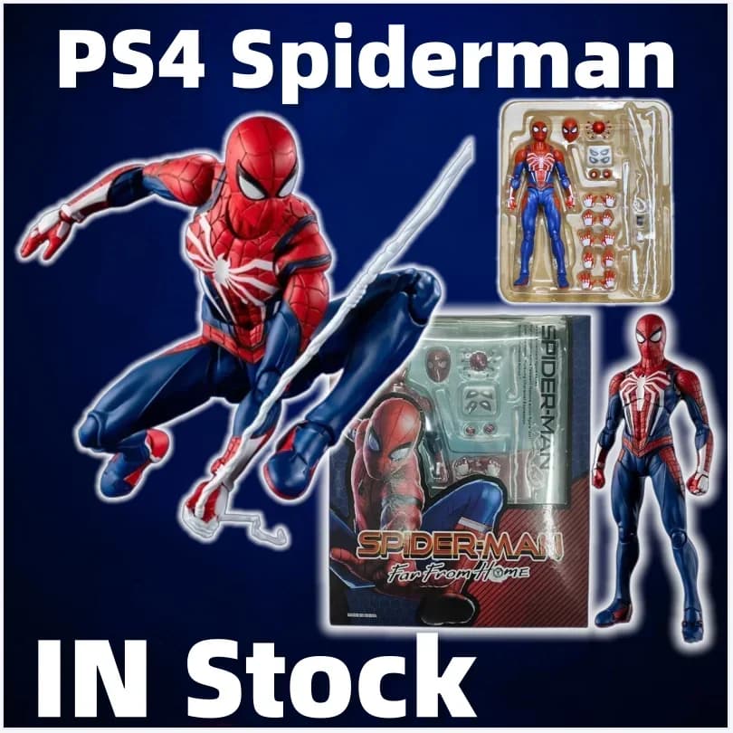 Hot SHFiguarts Spider-Man Versione Gioco PS4 SHF Peter Parker Stile Semplice Action Figure Eroica Modello Giocattolo Regalo