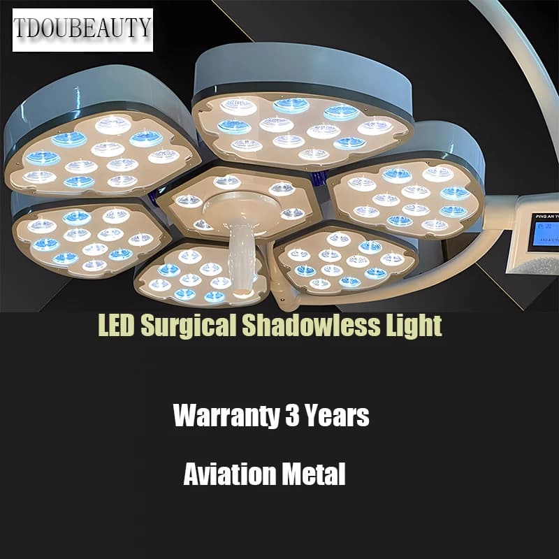 Hospital Equipment Petal Type Single Head Ceiling Surgical LED Operating Light Pet Lamp For Outpatient Department Examination