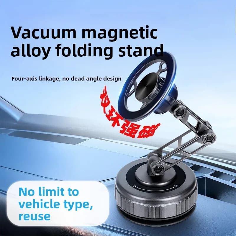 Comodo supporto magnetico per cellulare Supporto per navigatore auto interamente in metallo Supporto telescopico pieghevole
