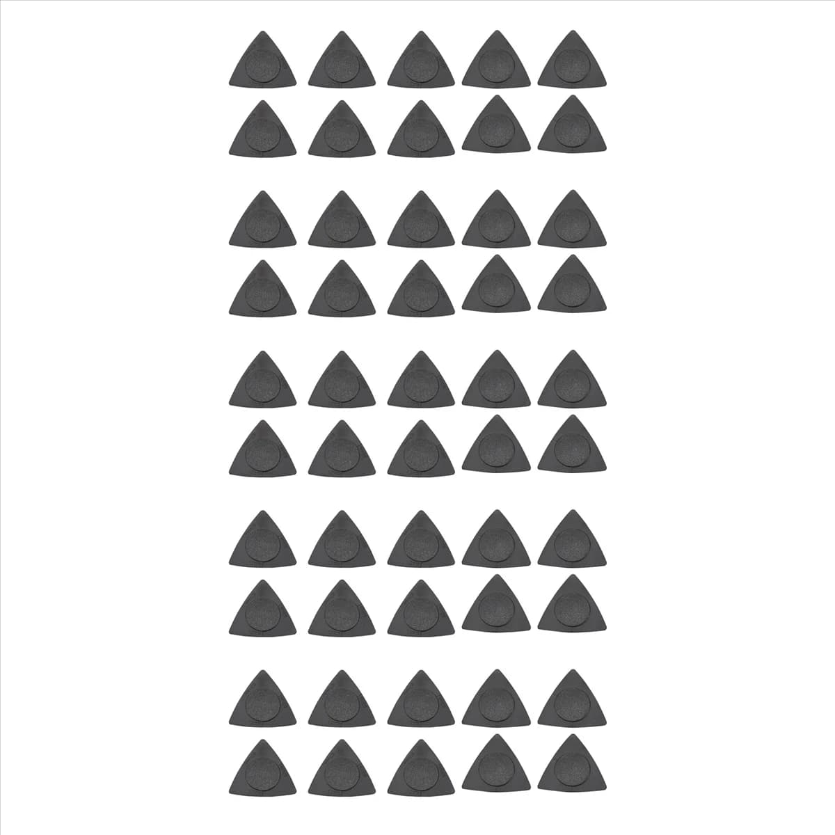 A71P 50 pezzi Plettri per chitarra Triangle 1,0 0,75 0,5 mm di spessore in PC + materiale ABS Plettri stile antiscivolo neri