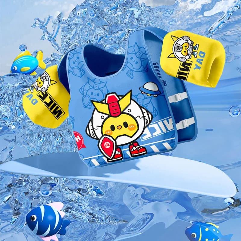 Braccio galleggiante per bambini Bambino Nuoto Gilet da pesca Manica Anello galleggiante Giacca sicura Gilet di galleggiamento per bambini Giocattoli per piscina in schiuma per sport acquatici
