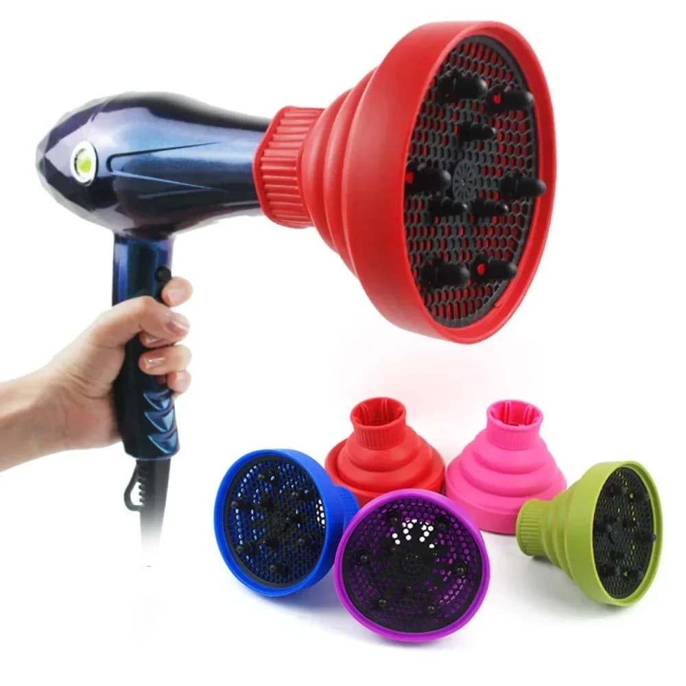 Universal Cover for Silicone Hair Dryer Silicone Hair Harness Diffuser Folding Curtains Hair Drying Accessories for styling Barber Tool
