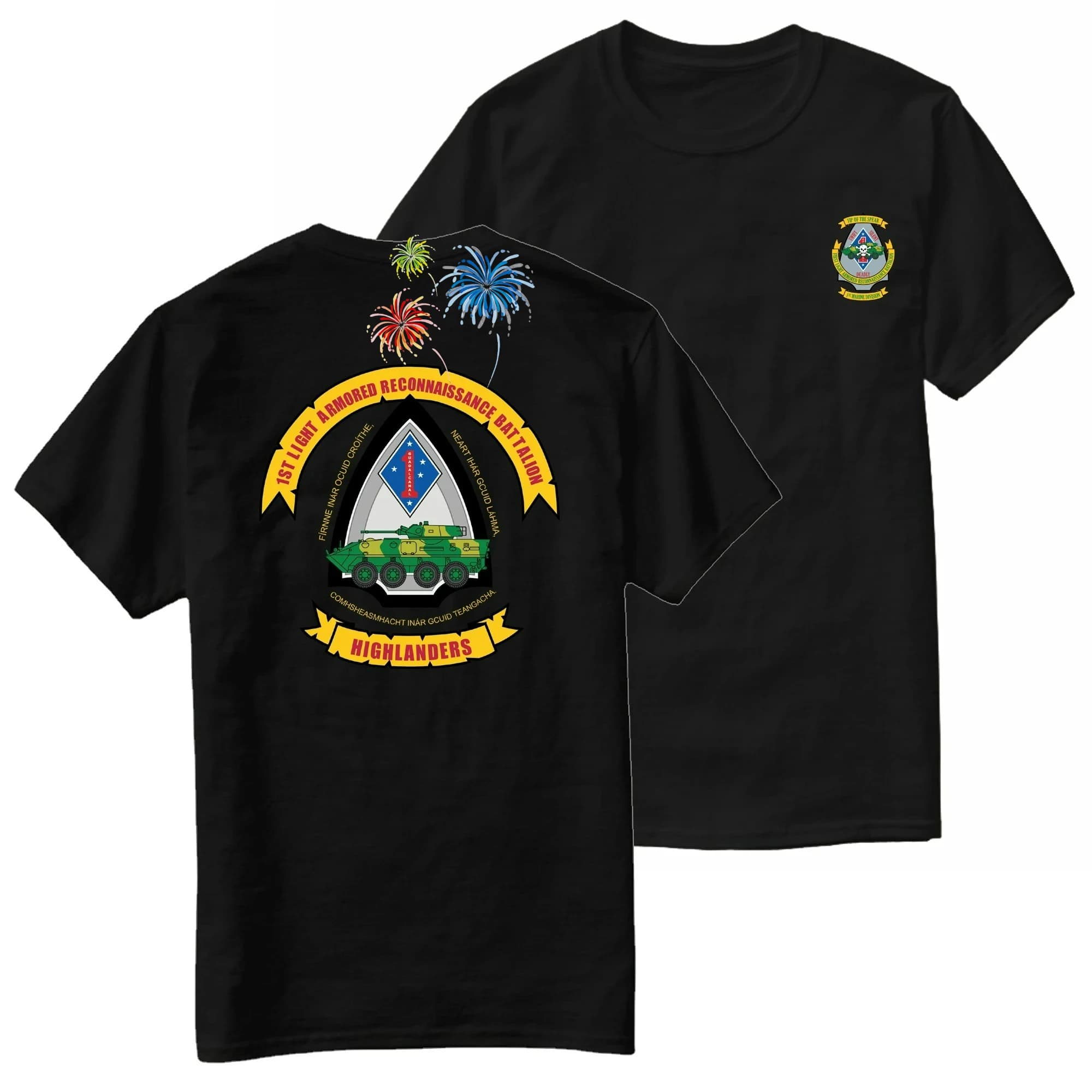 1st Light Armored Recon Battalion US Marine Corps T-Shirt 100% Cotton O-Neck Summer Short Sleeve Casual Mens T-shirt Size S-3XL