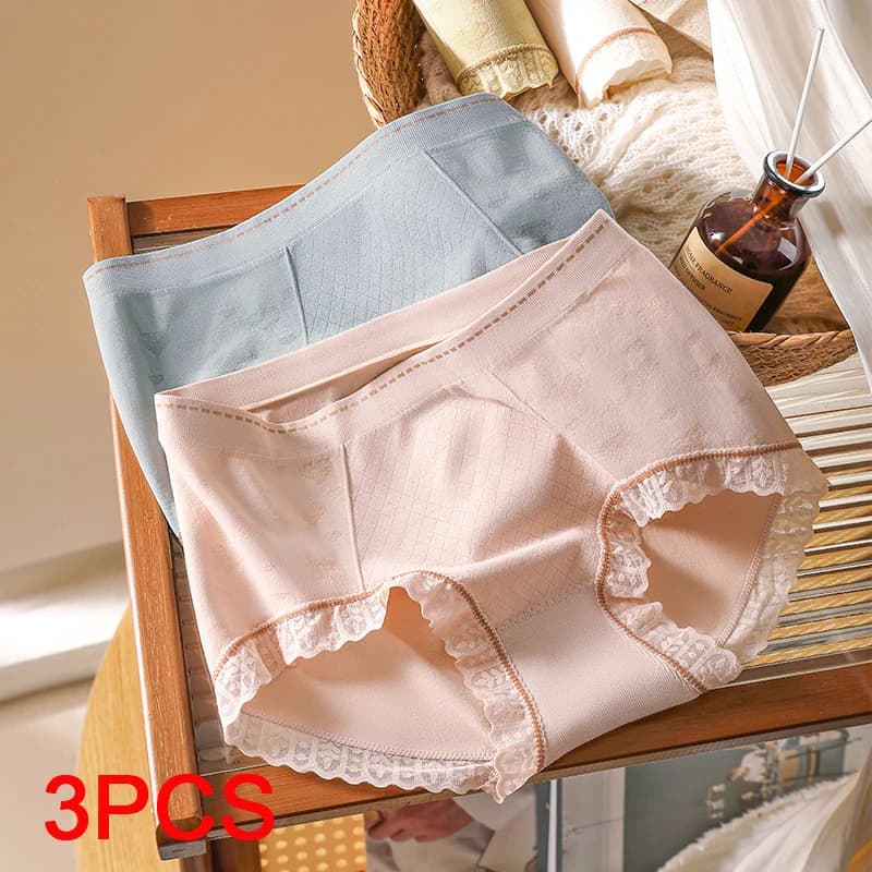 Women's Briefs Soft Triangular Panties Set Pack Fashion Underpants Women Micro Underwear Lady Lingerie Sexy Seamless Intimates