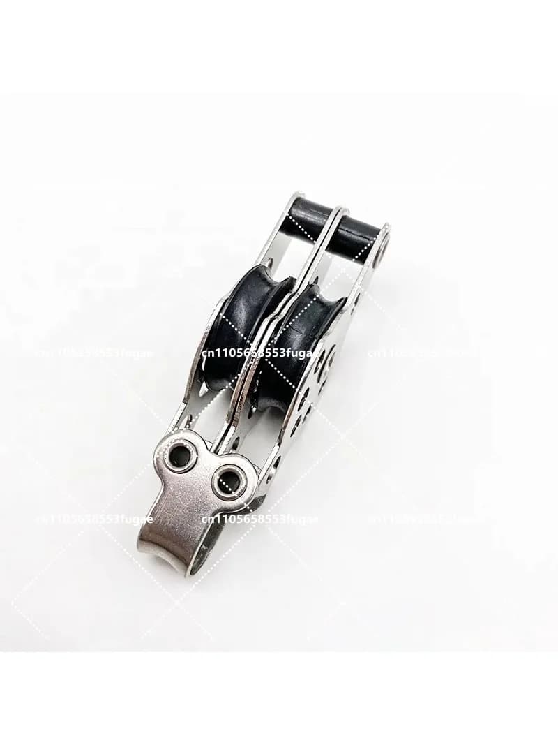 Marine Boat Accessories Stainless Steel Double Nylon Sheaves Pulley Block for 4mm Rope