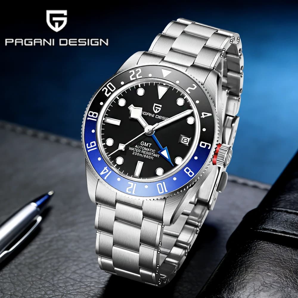 2026Pagani design BB40 watch GMT top brand men's automatic watch mechanical watch for men's luminous 20BAR sapphire reloj hombre