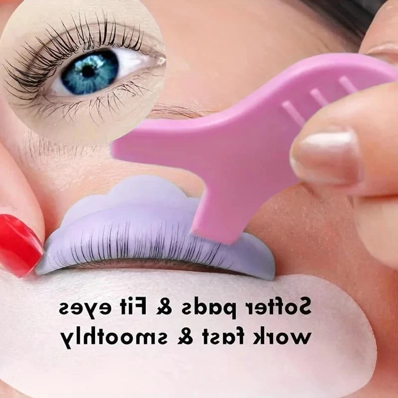 Eyelash Lifting Kit with Silicone Pads, Eyelash Reusable Bearings, Eyelash Lifting Pad Kits, Application Tools for Extension 3D Eyelashes and Arricciaciglia