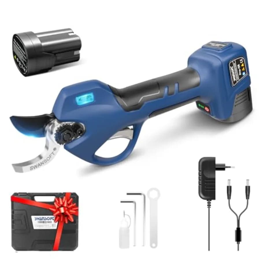 Electric Power Scissors 28mm 1.1'' Cutting Diameter, 850W Battery Wireless Electric Shears for Tree Coppers