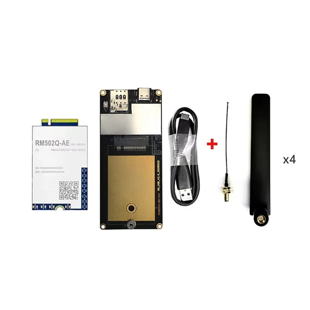 Modulo Globale 5G Sub-6GHz M.2 RM502Q-AE con Scheda Adattatore Type-C 3.0 a USB e Antenna 5G SMA Femmina a Cavo Pigtail MHF4