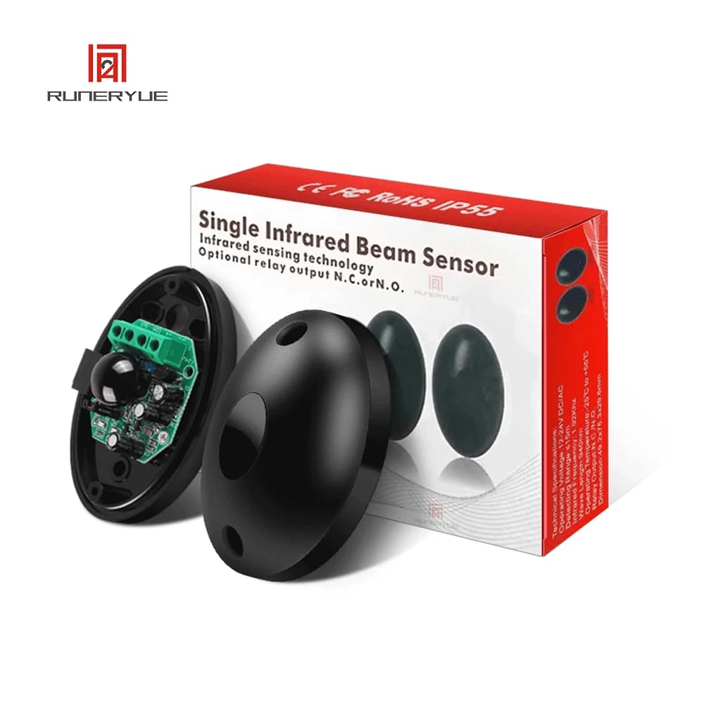 Sensore rilevatore a infrarossi IP55 Cancello del garage Porta finestra Sicurezza Fotocellule a infrarossi Sistema di allarme antifurto Uso interno ed esterno