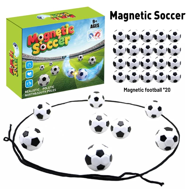 Gioco da Tavolo di Calcio Magnetico, Giocattolo Educativo per Bambini, Interattivo Genitore-Figlio, Tavolo Magnetico Strategico per Battaglie di Calcio