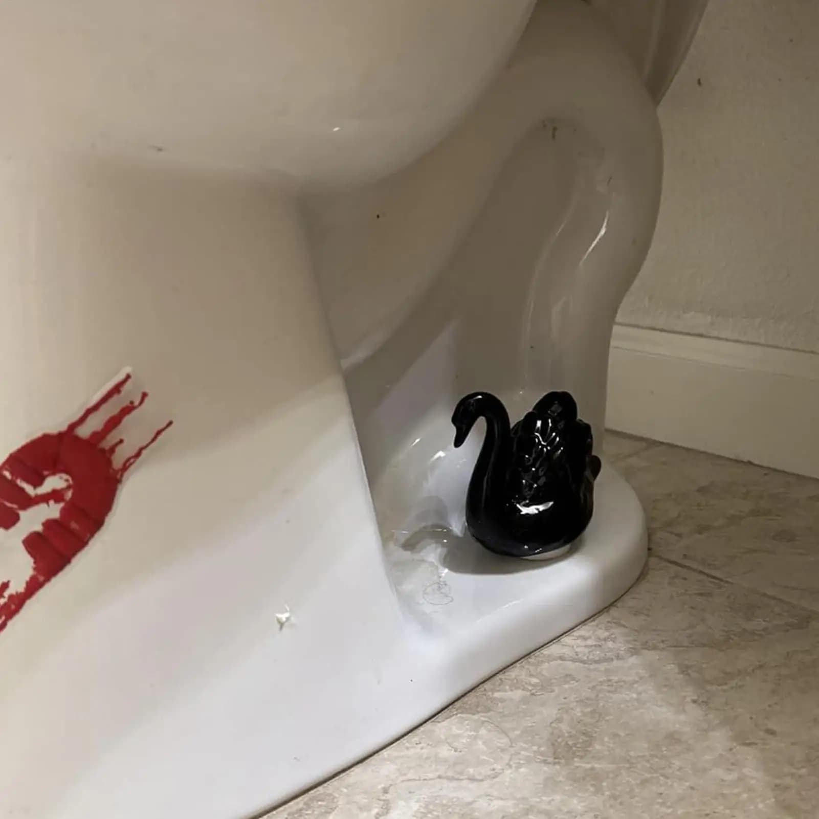 Copriwater Decorativi Moderni in Ceramica a Forma di Cigno, Copri Sedile WC per Arredo Bagno, Casa, Camera da Letto, Bagno, Vasca, Dormitorio