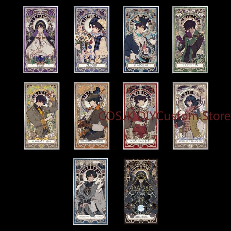 Official Genuine Lord of Mysteries Card Oracle Series Acrylic Anime Acrylic Color Paper Collection Cards Anime Flash Card Gifts