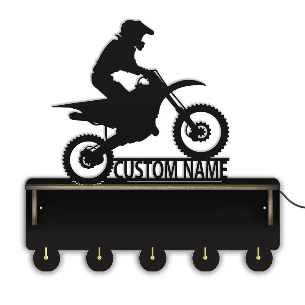 Dirt Bike Key Hook hangers for men Cave Garage Motocross Racing multipurpose hangers Organizer Motor Biker Gift