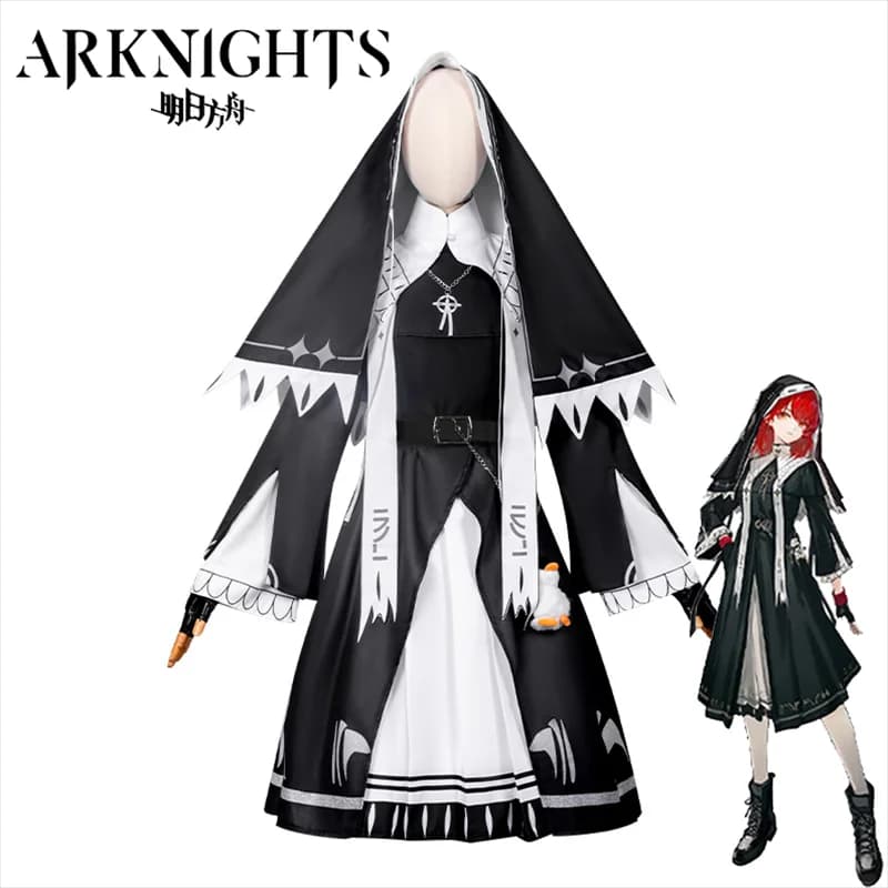Arknights Exusiai The New Covenant Costume Cosplay Coat Gonna Gloves Set Complete Halloween Party Dress Carnival Dress