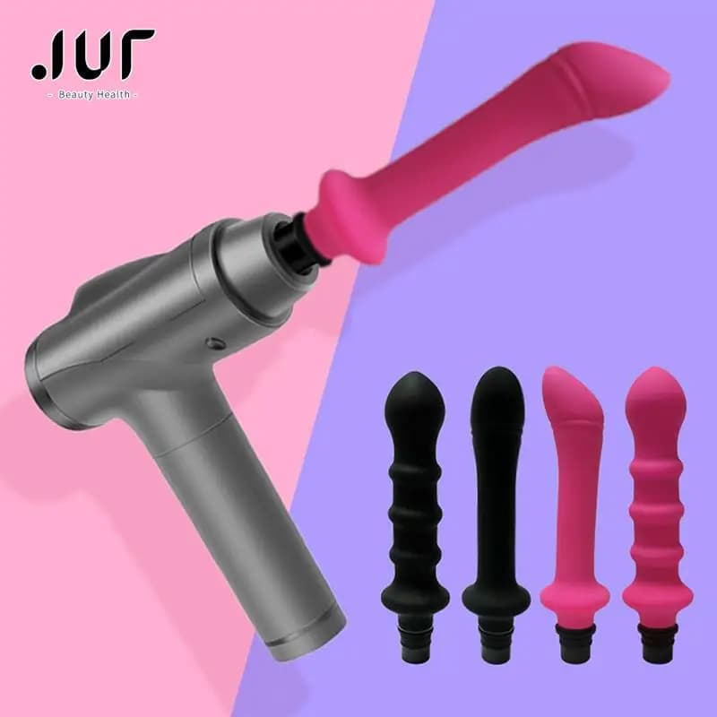 Vibration Head Silicone Head Vibration Massage Gun Head VIBRAT Percussion Vibrator Gun Strap for Women