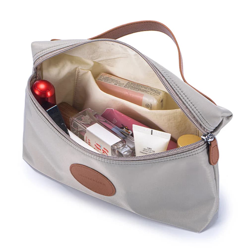 Small Makeup Bag for Purse Travel Cosmetic Cases Hand-held Makeup Pouch Nylon Cloth Portable Versatile Zipper Pouch for Women