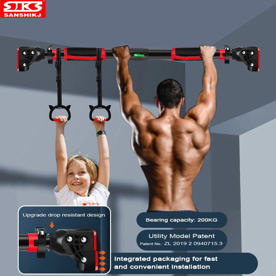 New traction bar for home-proof interiors, without punching, wall traction bar, hallway, fitness, horizontal bar