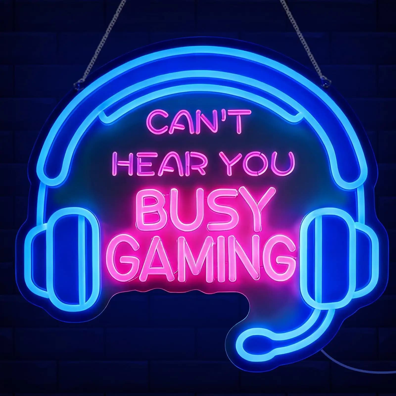 You can't listen, are games Dimmable LED neon lights powered by USB to decorate the wall of the room games for men Players