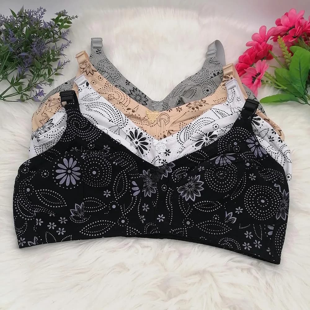 Women's large cup wireless bra in total cover cotton, soft with daily comfort 54F 52F 50F 48F 46F 44F 54E 52E 50E C30