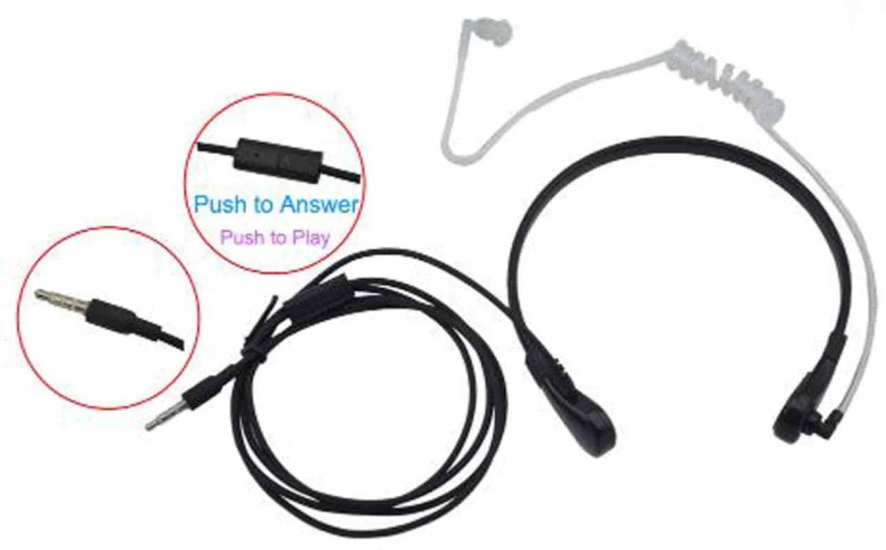 Cell phone throat vibration 1 pin 3.5 mm Finger PTT Mic Air Tube Microphone Headphones for iPhone Samsung Xiaomi Smart Cell Phone