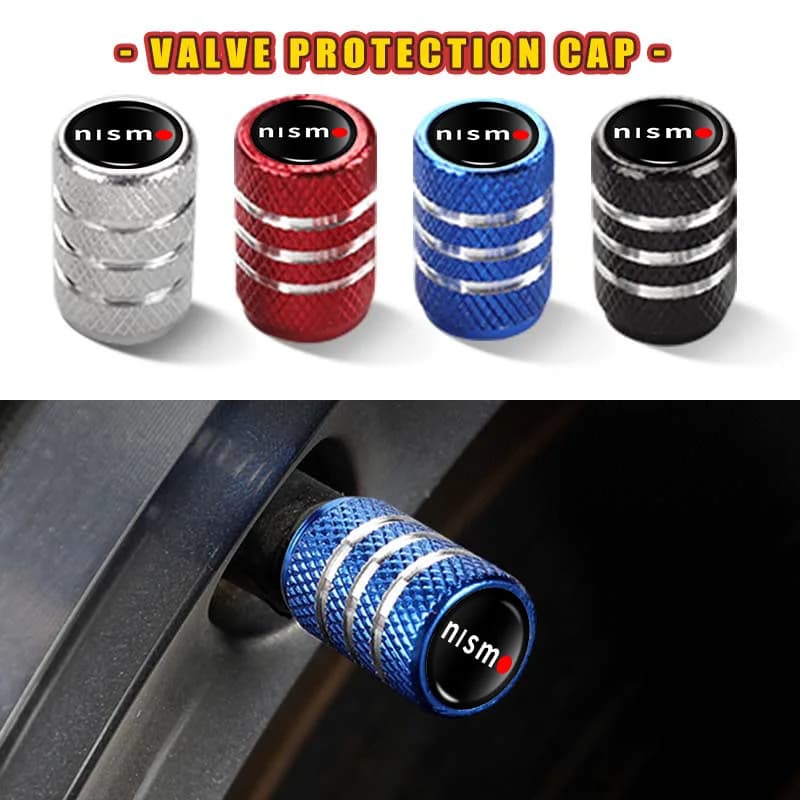 4Pcs Car LOGO Tire Valve Cap Waterproof Auto Accessories For Nissan J11 J10 Teana J31 Maxima Juke Cube Murano Skyline