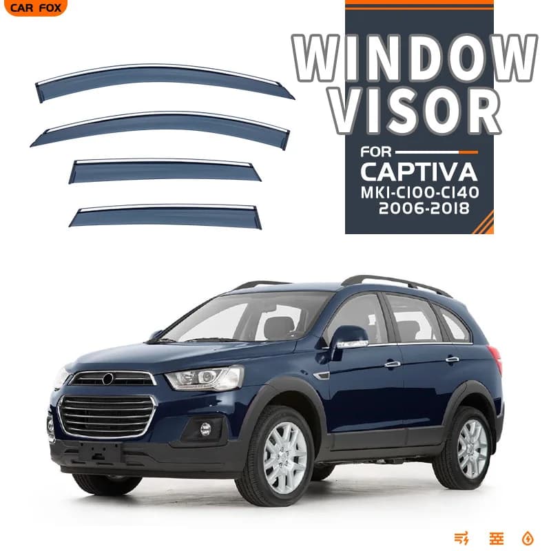 Per Holden Captiva5 Captiva7 Captiva MaXX: Deflettori per Finestrini Auto, Tendalini Parasole, Protezioni Antipioggia e Antivento per Finestrini Laterali, Accessori