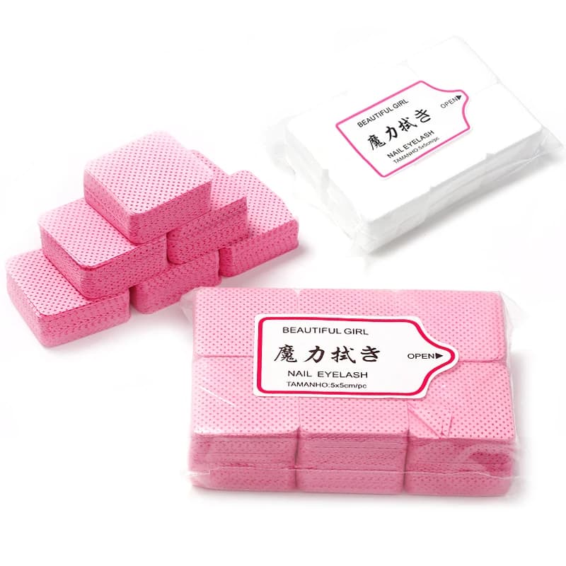 Salviette senza pelucchi Tovaglioli Rimozione Salviette di cotone Pastiglie senza fibra Manicure Arte Pulizia Manicure Pedicure Strumenti gel Salviette in cellulosa