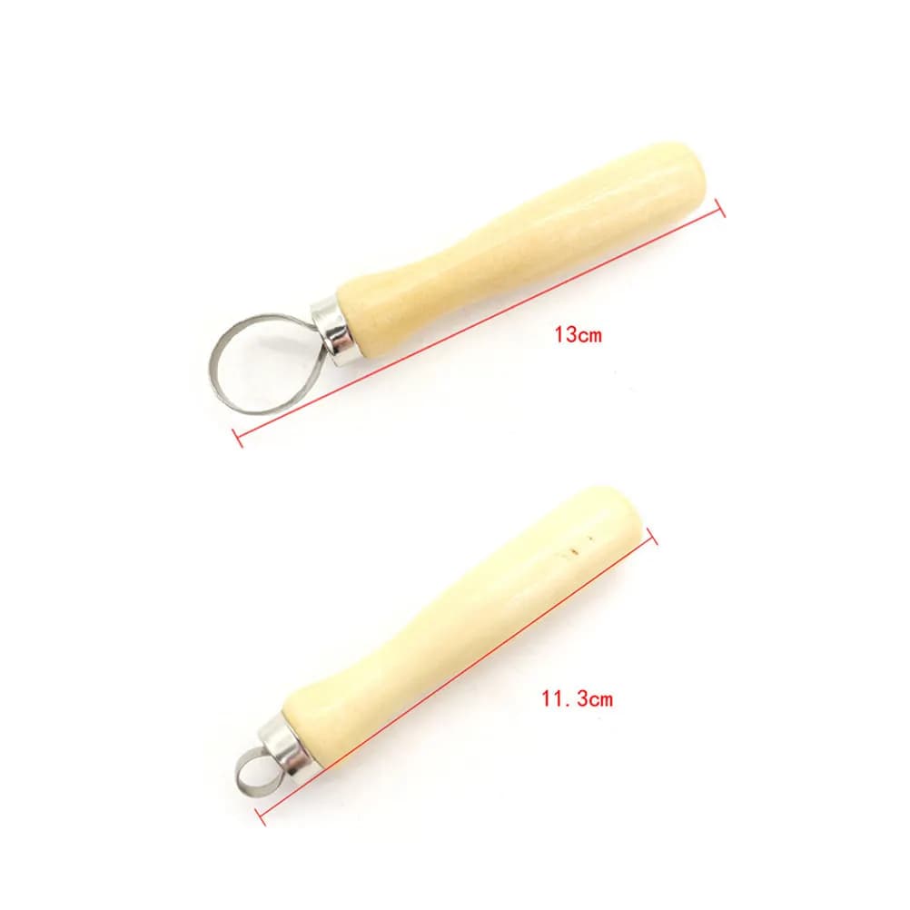 Set di 10 Utensili per Scultura in Ceramica con Manico in Legno e Lame in Acciaio Inox per Principianti, Kit per Modellare Argilla, Gesso e Ceramica