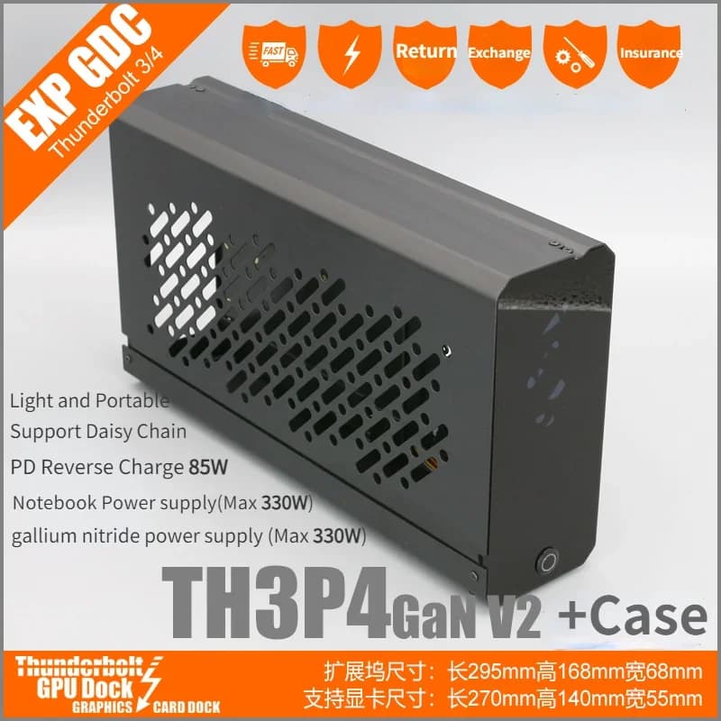 TH3P4 GaN V2 Thunderbolt 3/4 USB4 Scheda grafica GPU Dock Notebook TB3 TB4 Scheda video Docking Station per laptop Gioco portatile PC