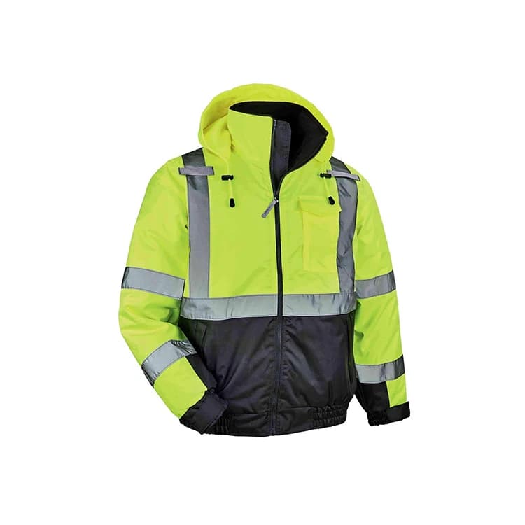 Reflective safety clothing Insulated men's jacket Winter waterproof overalls Highly visible reflective hoodie