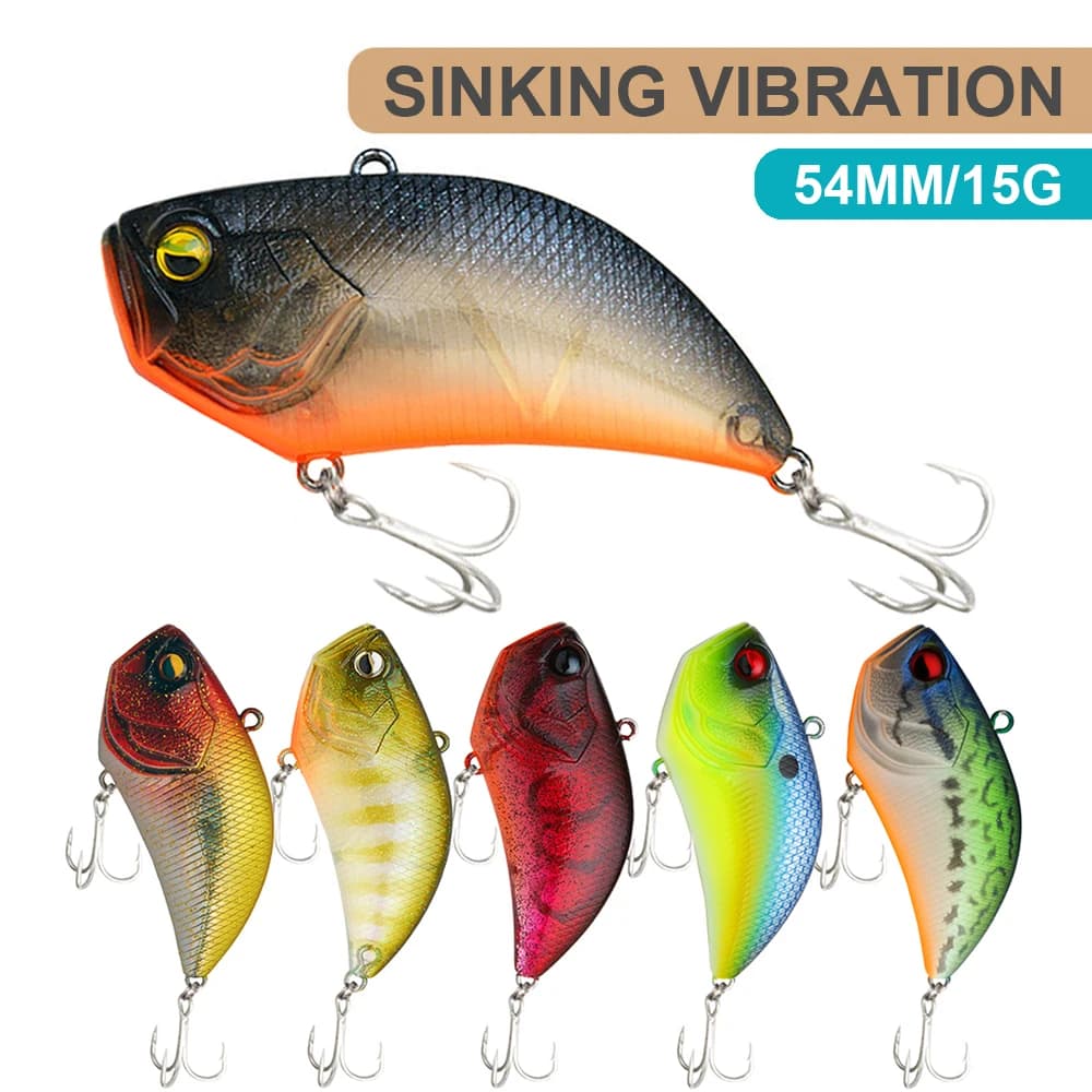 5.4 centimetri 15g Esche Da Pesca Affondamento VIB Wobbler Lunga Casting Vibrazione Artificiale Esca Dura Traina Jerkbait Bass Esca VIBE137
