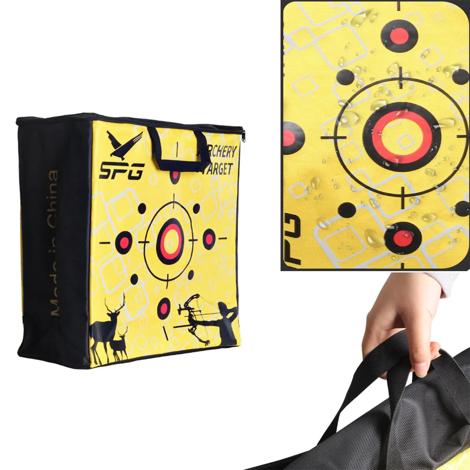 Oxford Cloth Archery Target Cover Bag Only Fillable Reusable Large Replacement Waterproof for Outdoor Arrow Practice Training