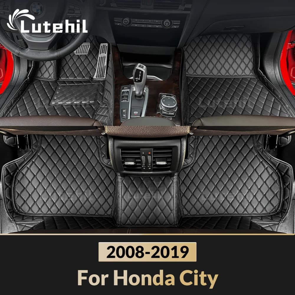 Per Honda City 2008-2019 2018 2017 2016 Tappetino per auto personalizzato Tappeto per automobile Dettagli interni Accessori Parti del cuscinetto protettivo