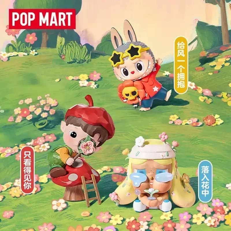 POPMART Serie mano nella mano Scatola cieca Giocattoli Kawaii Anime Action Figure Modello di cartone animato Decorazioni per la casa Bambole da tavolo Regalo per ragazze