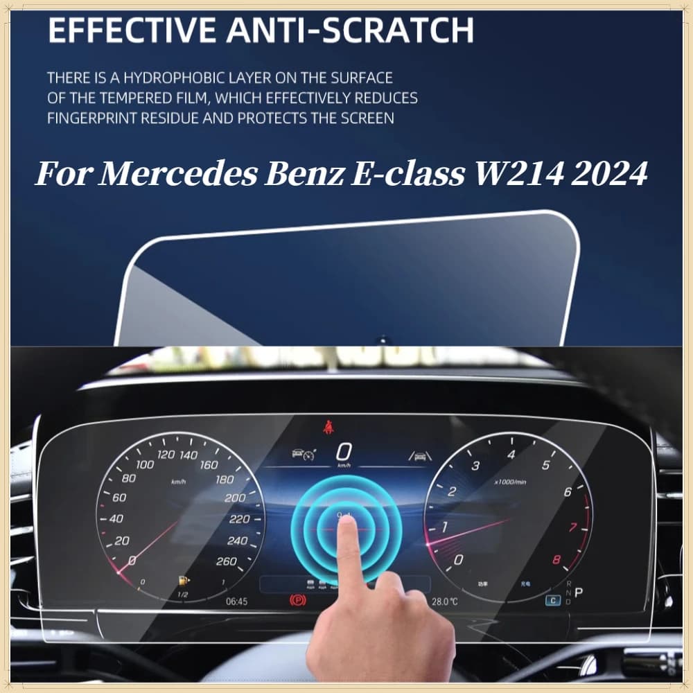 Pellicola in Vetro Temperato per Auto Mercedes Benz Classe E W214 2024 Protezione Schermo Strumentazione Centrale Accessori Protettivi Interni