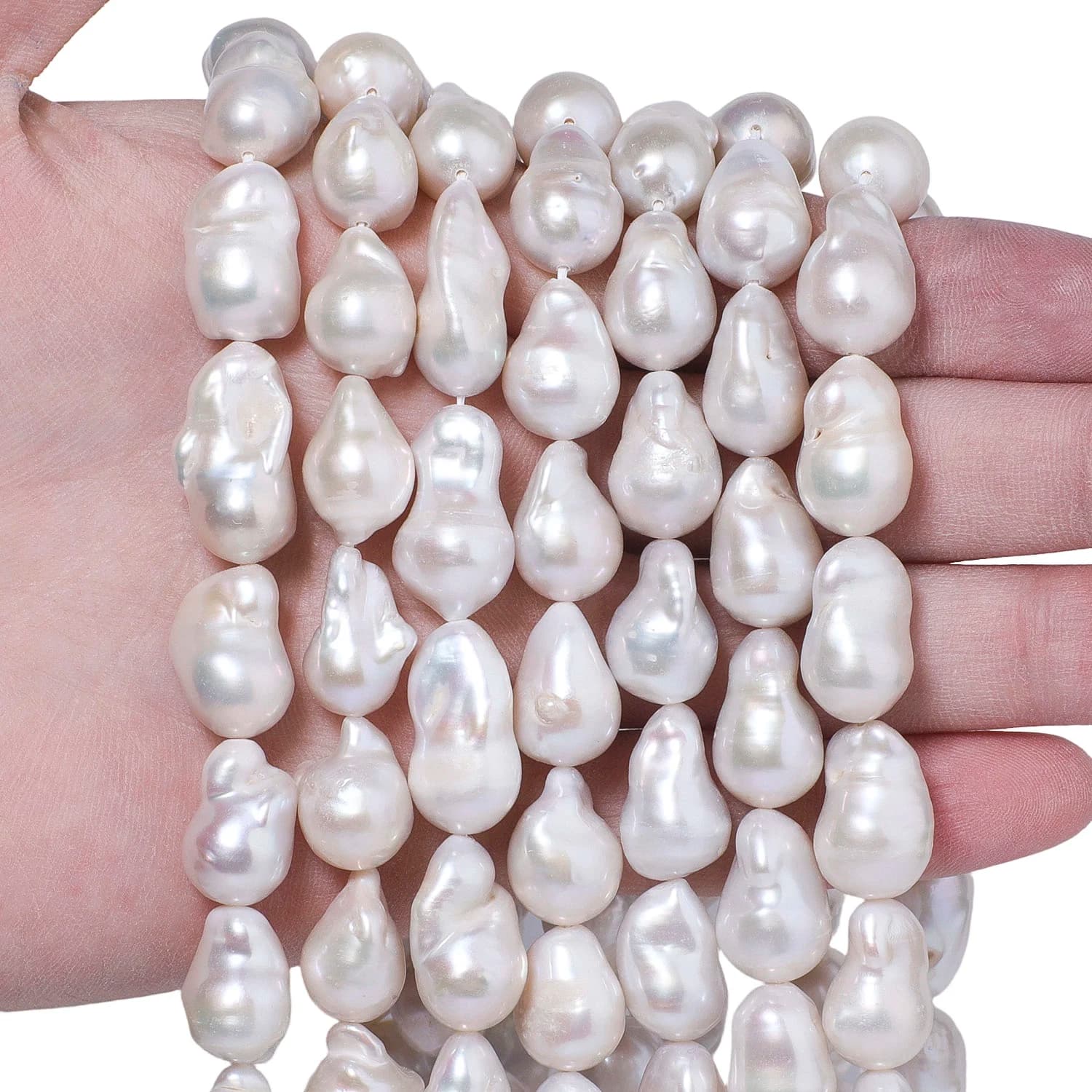 3 pezzi di perle barocche irregolari da 12-14 mm, distanziatori sfusi per la creazione di gioielli fai da te, orecchini e ciondoli.