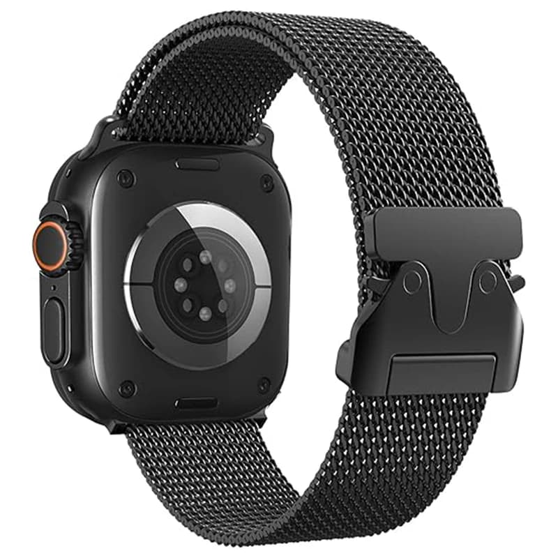 Cinturino ad anello milanese per cinturino Apple Watch Ultra 3 2 49mm 46 45 44 41 38 42 metallo in acciaio inossidabile per iWatch serie 11 10 9 8 7 6