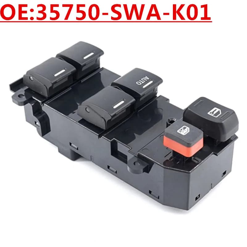 Interruttore di controllo principale per finestrini elettrici OE:35750-SWA-K01 LHD a 22 pin per Honda CRV 2007-2011