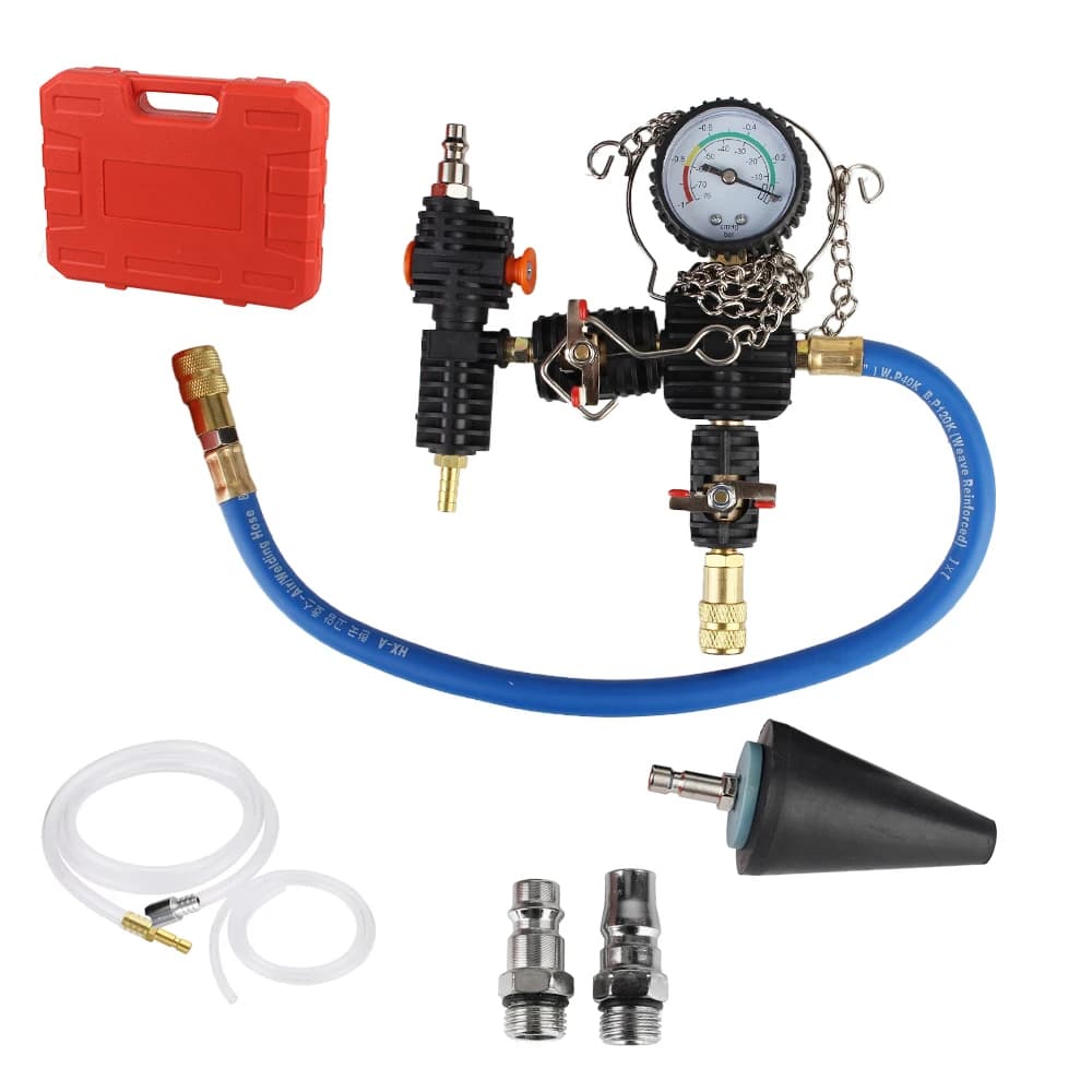 Strumenti di riparazione automatica per spurgo del vuoto del sistema del liquido di raffreddamento del radiatore dell'auto con adattatore Kit di strumenti di ricarica del liquido di raffreddamento del cambio antigelo dell'acqua