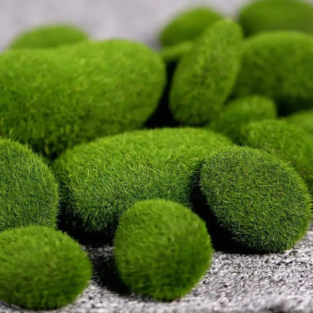 Floral compositions Stones covered with fake stones Green mosss Artificial moss Rocks Artificial green moss ball simulation plant