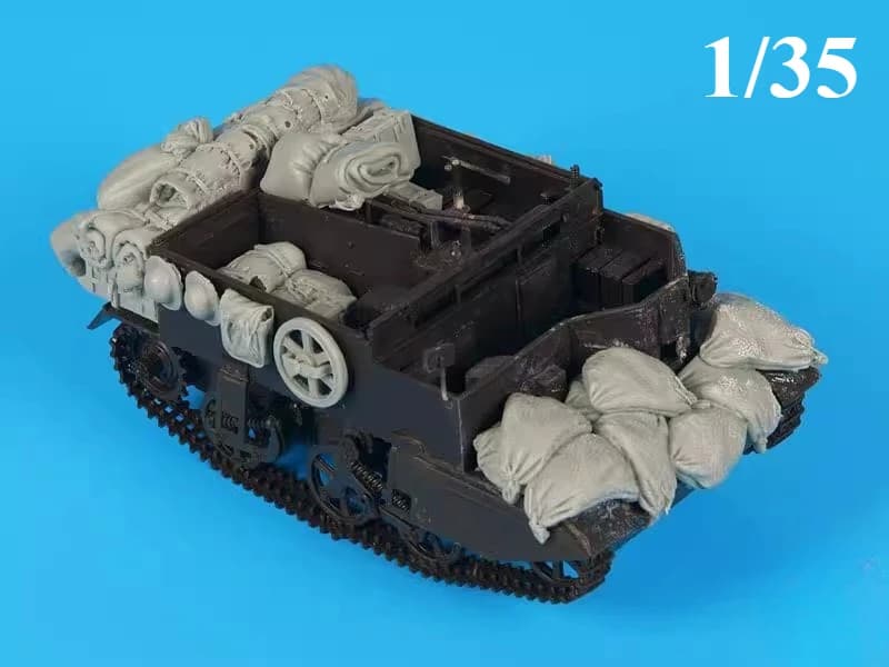 Set di accessori per carrier Bren per serbatoio modello in resina fusa 1:35 di alta qualità Set di parti n. 2 Set di impilabili non verniciato