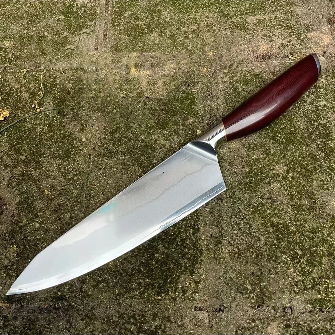 8.3 Inch Chef's Knife 9-layers Clad Steel 9Cr18CoMov Blade Cleaver Slicing Gyuto Handmade Western Kitchen Knife Rosewood Handle