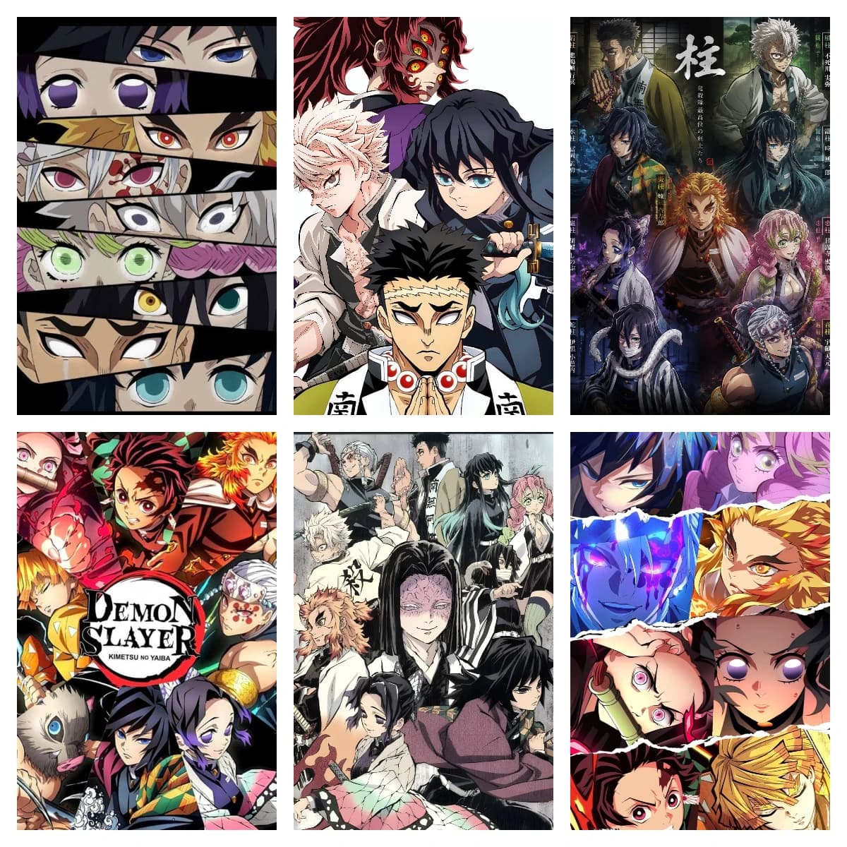 DIY Demon Slayer Anime Character Portrait Diamond Painting Modern Wall Decoration for Living Room and Bedroom