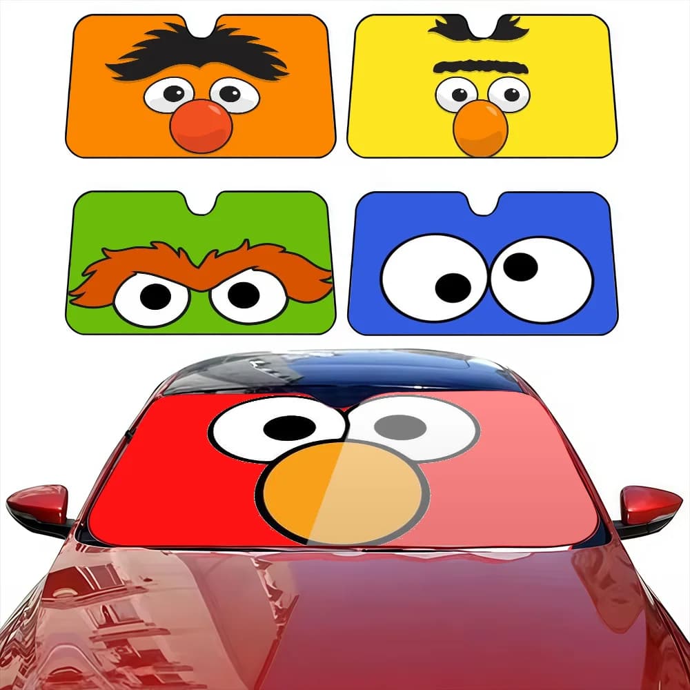 Funny eye S-SesameS-ES Cute Street Car SunShade Car SunShade Windshield Anti-UV Window Windscreen Cover Shade Auto Visor